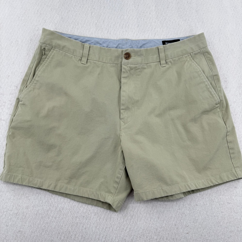 Bonobos Mens 36 Athletic Fit Chino Shorts Khaki 6" Inseam Preppy Casual Summer